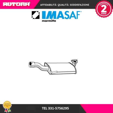 Silenziatore centrale adatto a Alfa Romeo Giulia (MARCA IMASAF)..