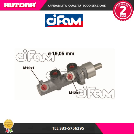 Cilindro maestro del freno adatto a Smart (450) (MARCA-CIFAM)..