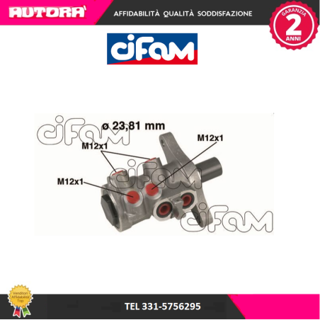Cilindro maestro del freno adatto a Ford Focus I (MARCA-CIFAM)..