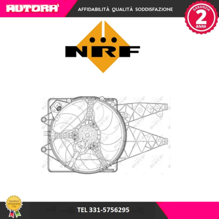 Ventola, Raffreddamento motore Mito-Grande Punto (MARCA NRF)..