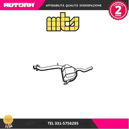 Silenziatore centrale adatto a Fiat Tipo (MARCA MTS)..S29