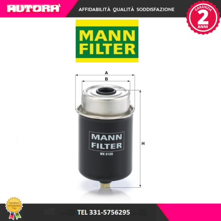 Filtro carburante (MARCA-MANN FILTER)..