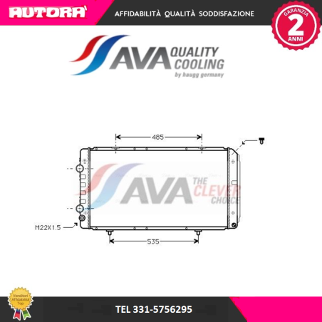 Radiatore, Raffreddamento motore (MARCA AVA)..