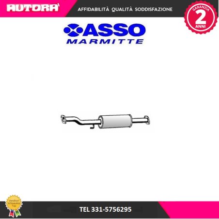Silenziatore centrale per Daewoo Matiz (MARCA ASSO)..