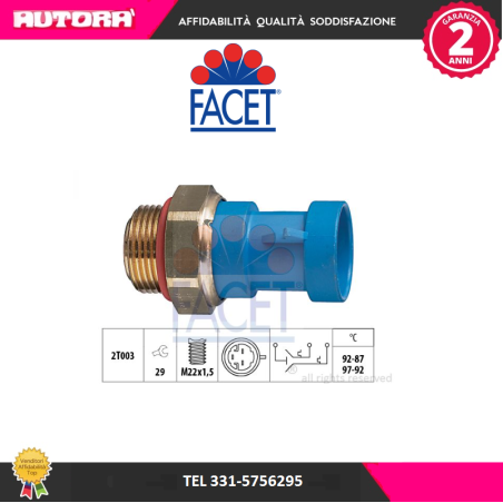 Termocontatto, Ventola radiatore (MARCA FACET)..
