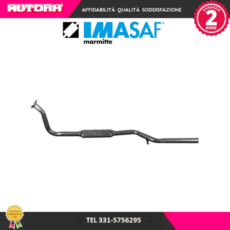 Silenziatore anteriore adatto a Fiat Uno 1.7 D (MARCA IMASAF)..