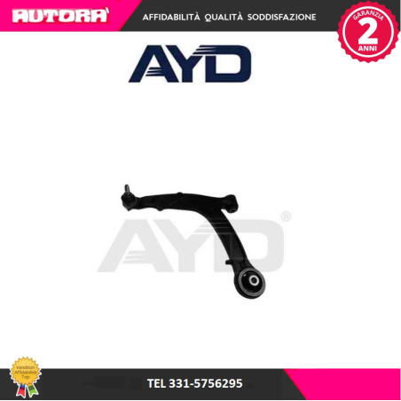 9703445 Braccio sospensione ant sx adatto a Fiat Panda (169) (MARCA-AYD).