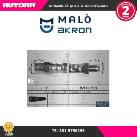 8457 Flessibile del freno anteriore (MARCA-MALO')..