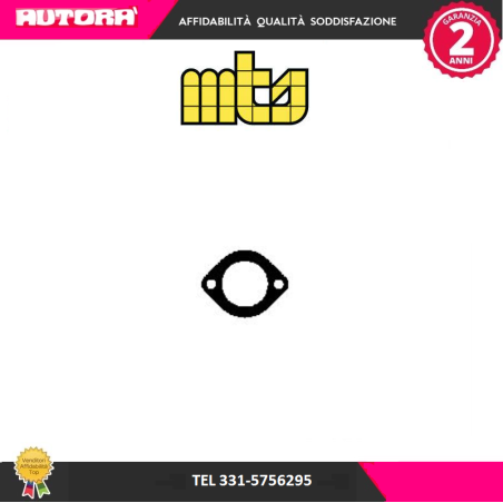 9214 Guarnizione, Tubo gas scarico ant.adatto a Alfa Romeo A 75 (MARCA IMASAF)..