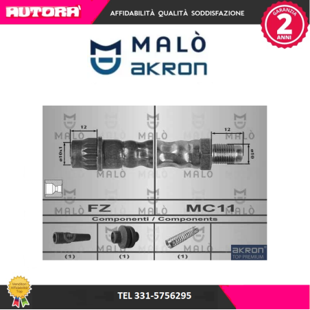 80159 Flessibile del freno anteriore (MARCA-MALO')..