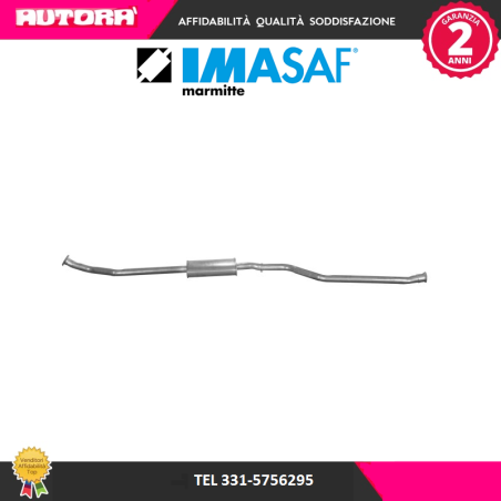 219806 Silenziatore centrale adatto a Citroen Berlingo-Ranch (MARCA IMASAF)..