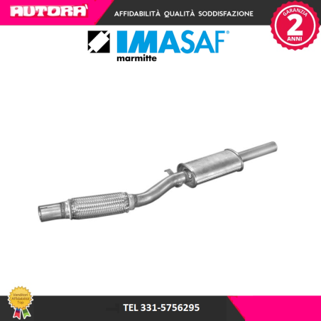 250906 Silenziatore centrale adatto a Fiat Cinquecento 1,1 Sporting (MARCA-IMASAF)..