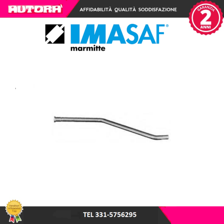 251604 Tubo gas scarico intermedio adatto a Fiat Panda (MARCA IMASAF)..