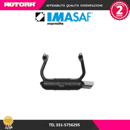 270790 Silenziatore posteriore adatto a Fiat 500R-126 2 tubi (MARCA IMASAF)..