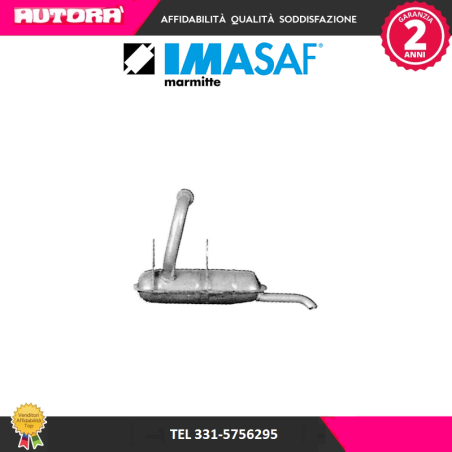 271200 Silenziatore terminale adatto a Fiat 850-900T (MARCA IMASAF)..S25