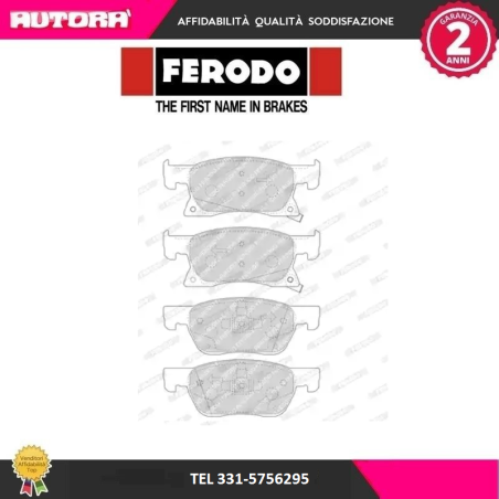 FDB4933 Kit pastiglie freno,Freno a disco anteriore per Opel Astra K (MARCA FERODO)..