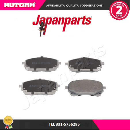 PA2027AF Kit pastiglie freno, Freno a disco anteriore (MARCA-JAPANPARTS)..