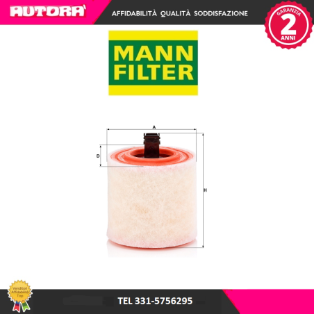 C16012 Filtro aria per Opel Astra K (MARCA-MANN FILTER)..