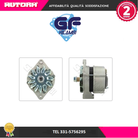 AL0943MH Alternatore 120 ampere 12v (MARCA GF- ISKRA ORIGINALE)..