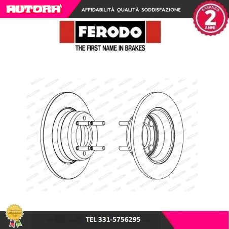 DDF036 Coppia disco freno anteriore Alfa Romeo Giulia (MARCA-FERODO).
