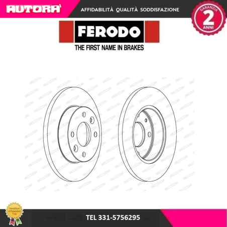 DDF055 Coppia disco freno anteriore (MARCA-FERODO).