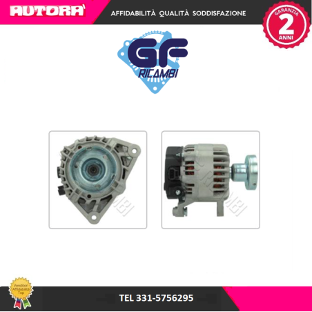 AL1214MA Alternatore 90 ampere (MARCA GF-ORIGINALE MARELLI)..