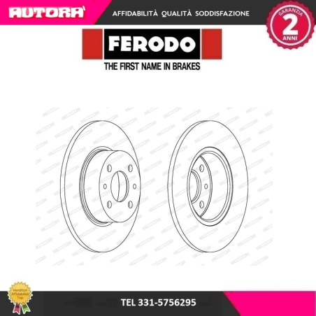 DDF066 Coppia disco freno posteriore Fiat Bravo-Stilo-Lybra