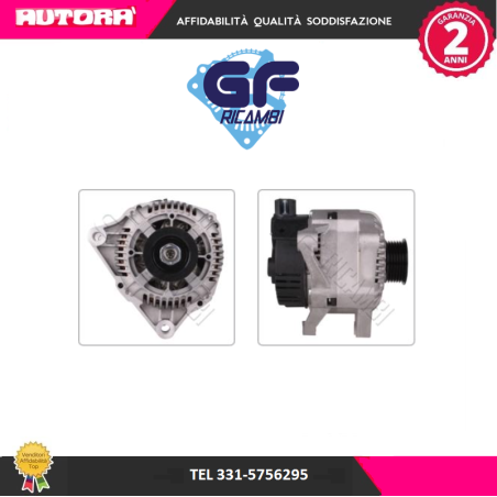 AL1238VA Alternatore (MARCA 3 EFFE-ORIGINALE VALEO)..