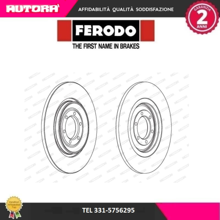 DDF090 Coppia disco freno posteriore Alfa Romeo A75-90-Alfetta-Giulietta