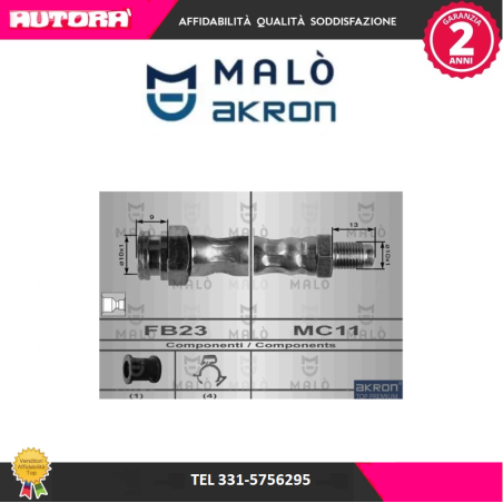 8352 Flessibile del freno anteriore (MARCA-MALO')..