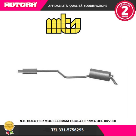 60189 Marmitta terminale adatto a Lancia Y (840) fino a 08.2000