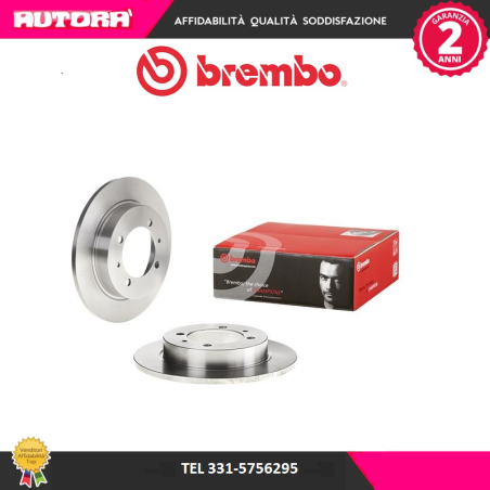 08704210 Coppia disco freno posteriore (MARCA BREMBO)..