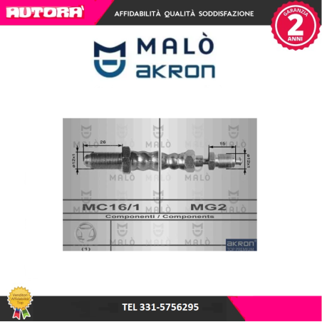 8438 Flessibile frizione per Alfa Romeo 164 (MARCA-MALO')..