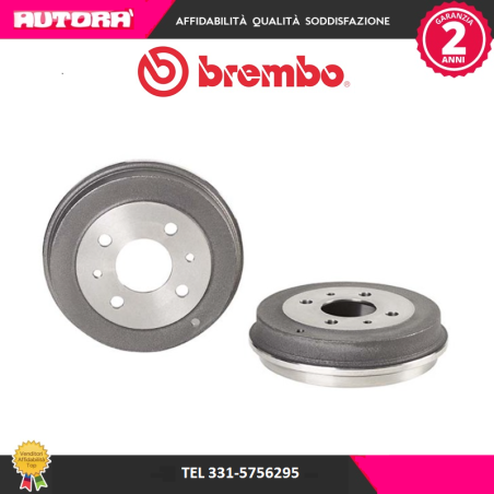Coppia tamburo freno posteriore (MARCA-BREMBO)