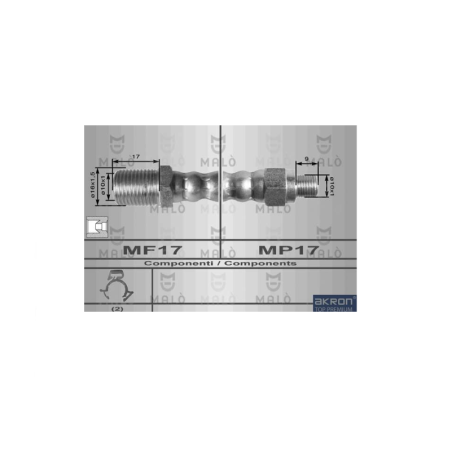 8450 Flessibile del freno anteriore adatto a Iveco Daily I (MARCA-MALO')..