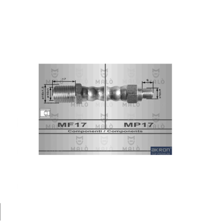 8451Flessibile del freno anteriore adatto a Iveco Daily I (MARCA-MALO')..