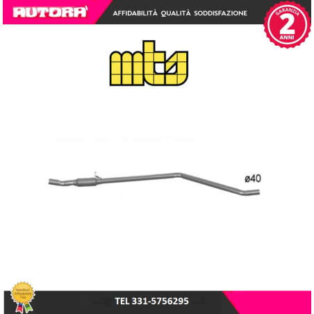 40430 Tubo gas scarico centrale Fiat Panda (141) 1.1 fire (MARCA MTS)