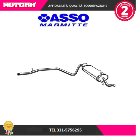 127096 Marmitta terminale adatto a Fiat Seicento (187) 900 (MARCA ASSO)..