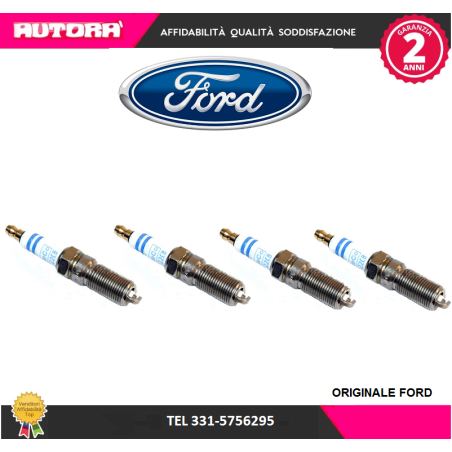 2050957 4 Candele originale (MARCA ORIGINALE-FORD)..