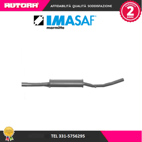 101476 Silenziatore centrale scarico adatto a Alfa Romeo Alfetta-Giulietta-75-90