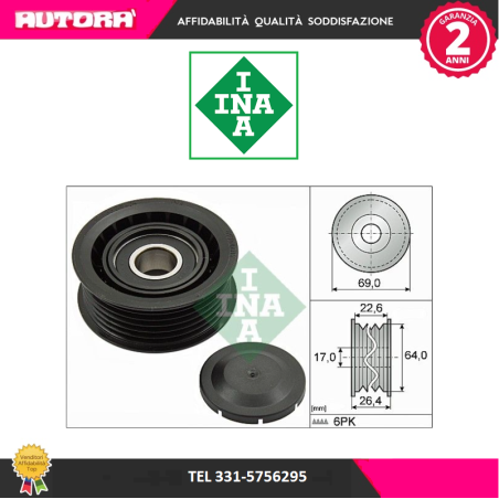 Rullo tenditore, Cinghia Poly-V (MARCA INA)..