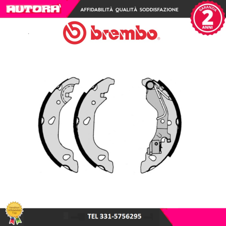 S23521 Kit ganasce freno adatto a Fiat Punto (188) 1999 (MARCA BREMBO)..