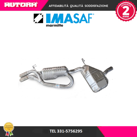 Silenziatore posteriore adatto a Fiat Barchetta (MARCA IMASAF)..