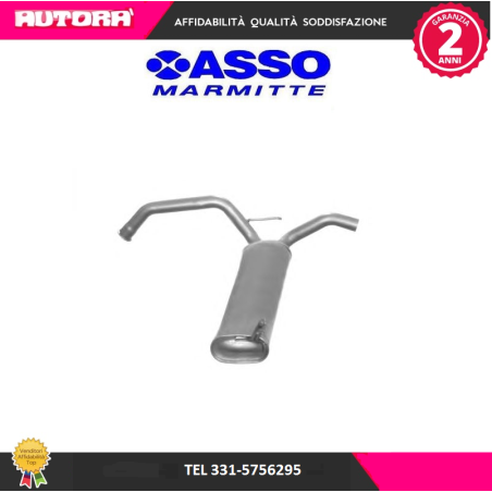 Marmitta terminale adatto a Toyota Aygo 1.0 07.05 (MARCA-ASSO)