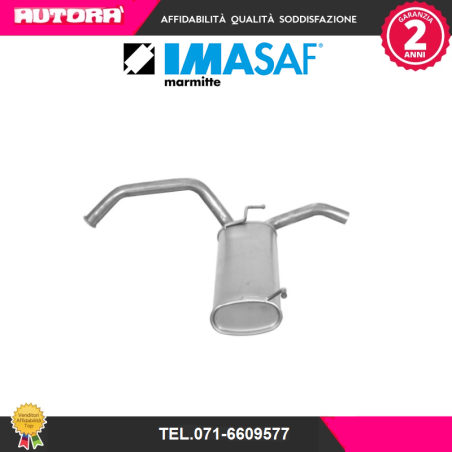 Silenziatore posteriore Citroen C1-Peugeot 107-Toyota Aygo (MARCA IMASAF)