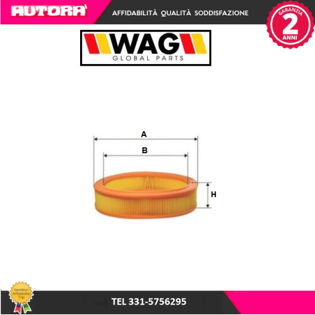 Filtro aria Punto-Seicento-Y 1.2 (MARCA-WAG)..