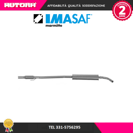 Marmitta centrale scarico c/flessibile adatto a Lancia Y (MARCA-IMASAF)..