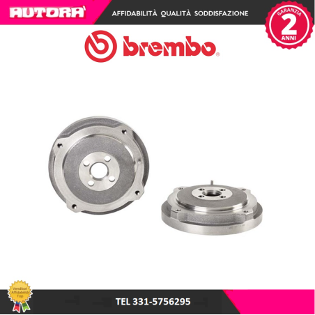 Coppia tamburo freno posteriore adatto a Fiat 500-126 (MARCA-BREMBO)..
