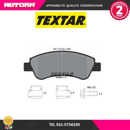 2395401 Kit pastiglie freno a disco anteriore (MARCA-TEXTAR)..