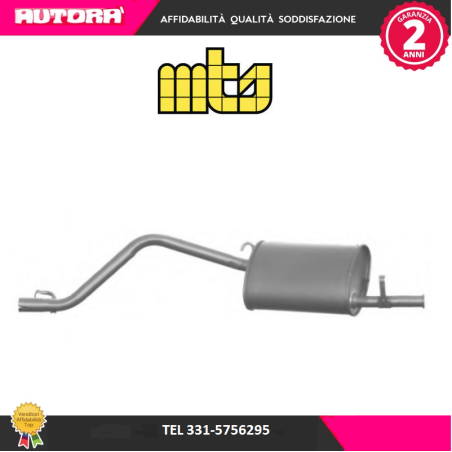 Marmitta terminale scarico adatto a Fiat Panda (141) (no 4x4) (MARCA-MTS)..